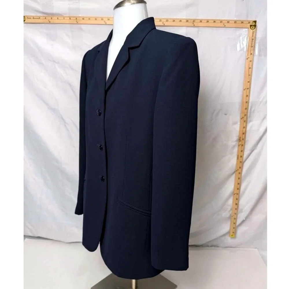 Pendleton ~ Blazer Women's Size 10 ~‎ Navy Blue/Three Button ~ Solid Polyester